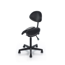 Kosmetologi jakkara Professional Massage Master with Backrest Black