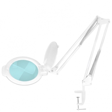 Cosmetology LED lamp with magnifier GLOW 5D/6 8W (white, table mounted)