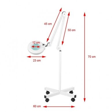 Cosmetology LED lamp with magnifier and stand S4 5D 22W ADJUSTABLE WHITE 3