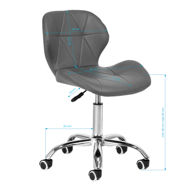 Taboret kosmetyczny QS-06 Grey 7