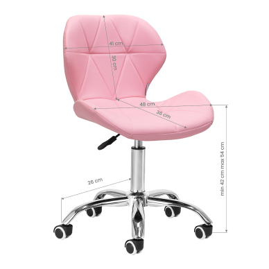 Taboret kosmetyczny QS-06 Pink 6