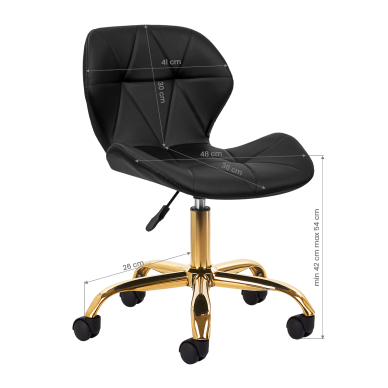 Beautician stool QS-06G Black 6