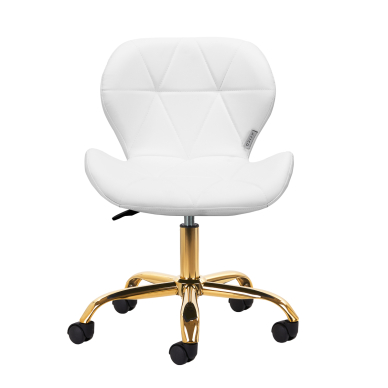 Beautician stool QS-06G White 1