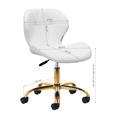 Beautician stool QS-06G White 6