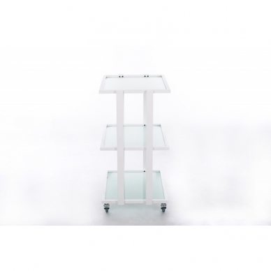 Cosmetology trolley (glass, 3 shelves) 2