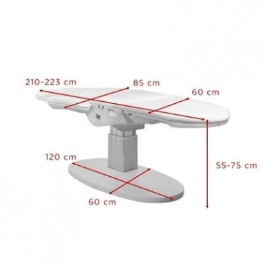 Fotel kosmetyczny ELECTRO ECLIPSE 4 WHITE 14