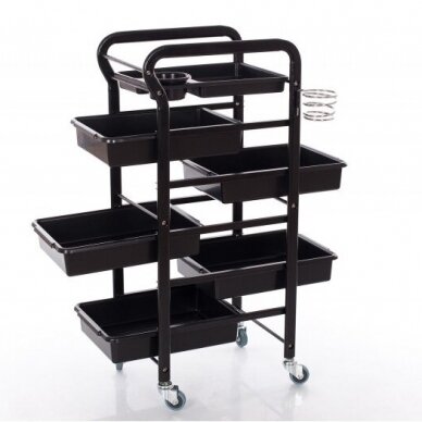 Hairdressing trolley (metal, 5 drawers) 2