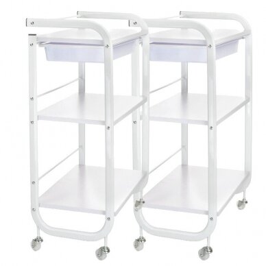 Cosmetology trolley PRO 027 WHITE (2 pcs.)