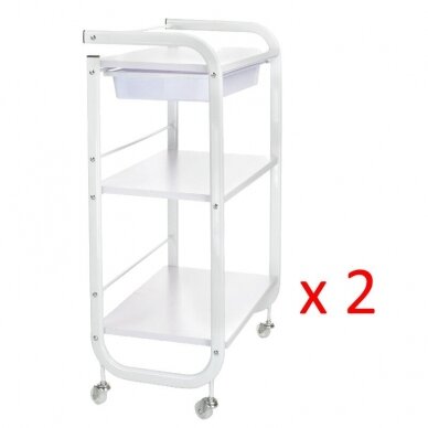 Cosmetology trolley PRO 027 WHITE (2 pcs.) 1