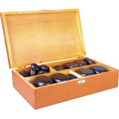 Set of volcanic basalt massage stones inSPORTline Basalt Stone (36 pcs.) 1