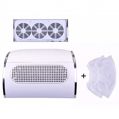 Manicure dust collector Triple 40W White