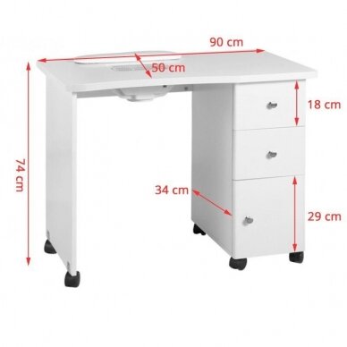 Маникюрный стол с пылесборником WOOD DESK 1