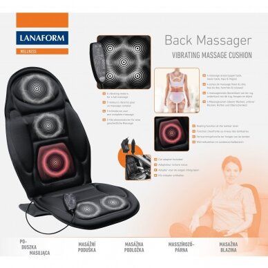 Спинной массажёр - накидка на кресло Lanaform Back Massager 2