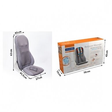 Masažinė sėdynė su kūno skenavimo funkcija Lanaform Bodyscan Massager 8
