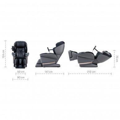 Massage chair Fujiiryoki JP3000 Graphite Black 11