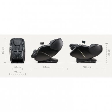 Massage chair iRest Supearl A336 Graphite Black Open 21