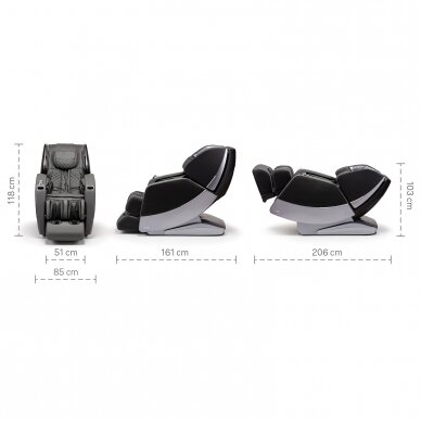 Massage chair Massaggio Stravagante 2 Graphite 16