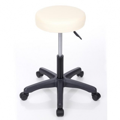 Beautician stool Round 1 (Cream)