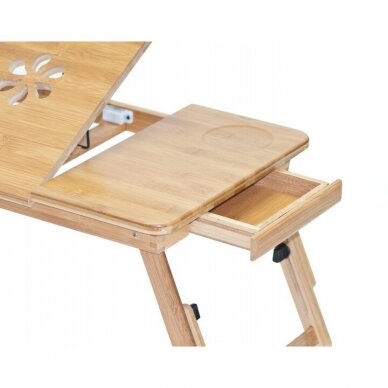 Portable folding computer table Bamboo Flexi 15" 4