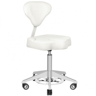 Beautician stool AZZURRO BUMP-UP WHITE