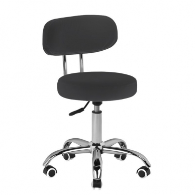 Kosmetologinė pedikiūro kėdutė BEAUTY STOOL PEDICURE BLACK HYDRAULIC 39-45CM