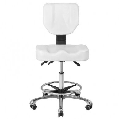 Kosmetoloģijas taburete BEAUTY STOOL COMFORT WHITE 1