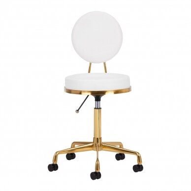 Taboret kosmetyczny COSMETIC CHAIR ELITE WHITE 1