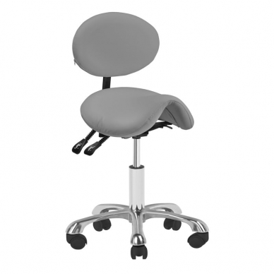 Kosmetologinė meistro kėdutė COSMETIC STOOL GIOVANNI GREY