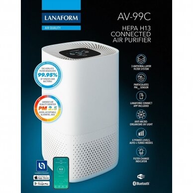 Gaisa attīrītājs Lanaform Smart Air Purifier AV-99C 4