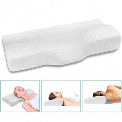 Orthopaedic pillow with memory 50x30cm Ecru