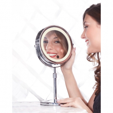 Magnifying Double-Sided Mirror (X1/X10) with LED backlight Lanaform Stand Mirror X10 5