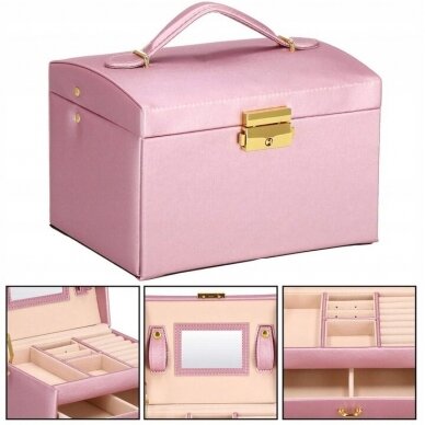 Juvelierizstrādājumu kastīte Elegance Style Pink Gold 4