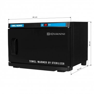 Dvieļu sildītājs ar UV sterilizatoru Giovanni 16L Black 3