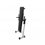 Foldable fitness bench with barbell stand