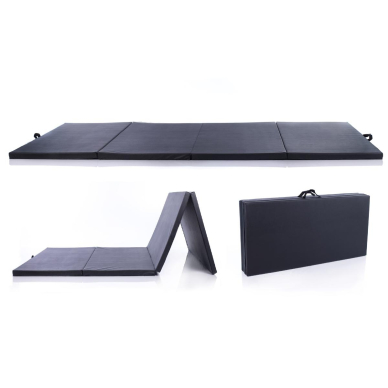 Foldable gymnastics mat Black 122x244cm 3