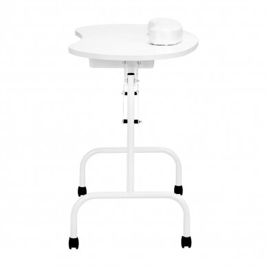 Foldable cosmetics table 4031 Wheels White 3