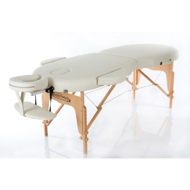 Foldable massage table Vip Oval 2 (Cream)