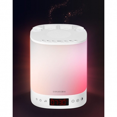 Lichtwecker mit Diffusor für ätherische Öle und Radio Lanaform Wake Up Scents 5