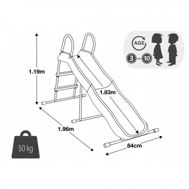 Children's garden slide Intex 183cm 2