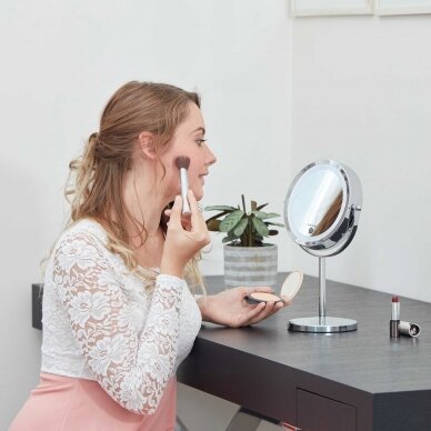 Magnifying Double-Sided Mirror (X1/X10) with LED backlight Lanaform Stand Mirror X10 2