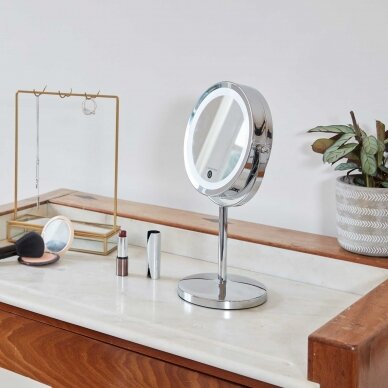 Magnifying Double-Sided Mirror (X1/X10) with LED backlight Lanaform Stand Mirror X10