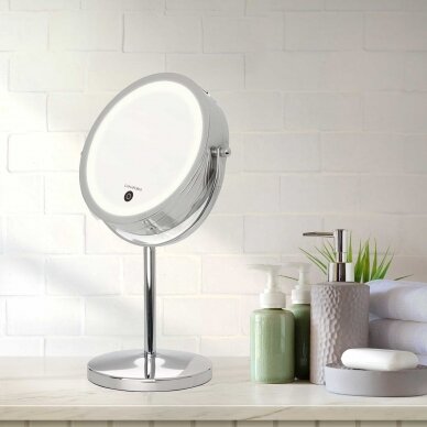 Suurendav kahepoolne peegel (X1/X10) LED taustavalgusega Lanaform Stand Mirror X10 3