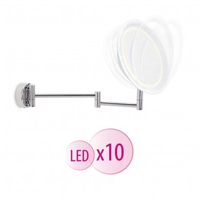 Suurendav seinapeegel (X10) LED taustavalgustusega Lanaform Wall Mirror 5