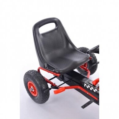 Lasten velomobiili Go-Kart A-15 Red (lapsille 3-8 vuotta) 4