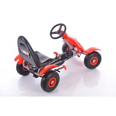 Kartingas-velomobilis Go-Kart F618 Red (4-10 metų vaikams) 1