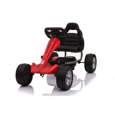 Kartingas-velomobilis Go-Kart 1801 Red (3-6 metų vaikams) 1