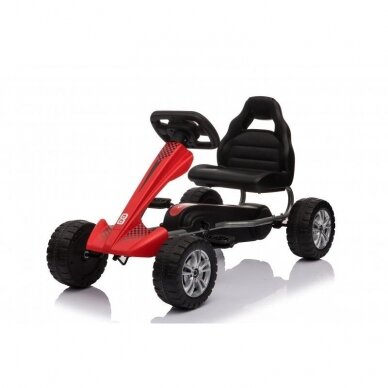 Velokarts-velomobilis Go-Kart 1801 Red (bērniem no 3 līdz 6 gadiem)