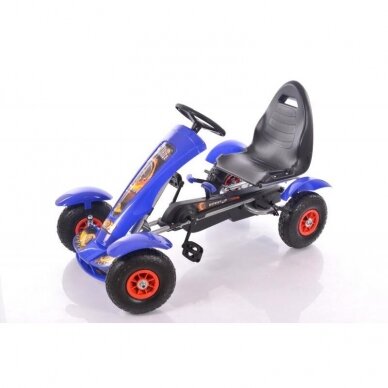 Laste velomobiil Go-Kart F618 Blue (lastele 4-10 aastat)