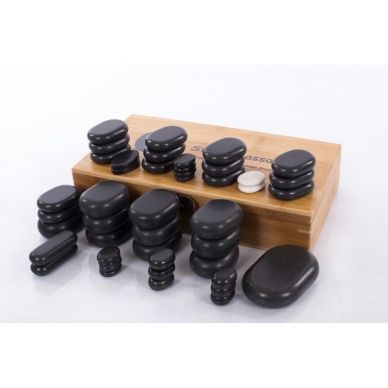 Volcanic basalt stone set for massage (45 stones)